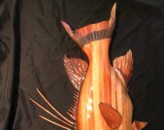 Camphor Wood Hog Fish Sculpture/Carving