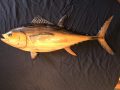 Cypress Wood Black Fin Tuna Fish Sculpture/Carving