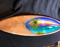 48″ Florida Rescued Sycamore Wood Surf Board Wall Art