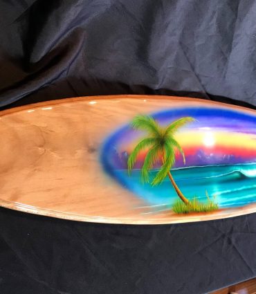48″ Florida Rescued Sycamore Wood Surf Board Wall Art
