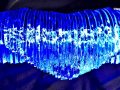 Glass Ocean Wave Tube Sculpture/w LED Blue Light