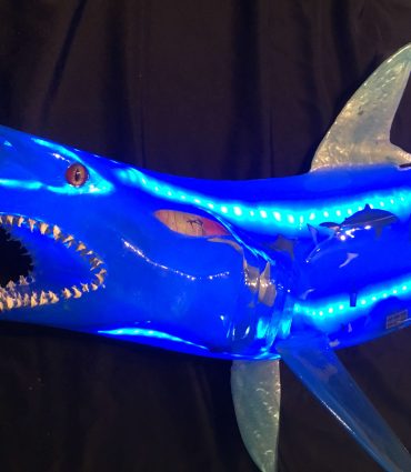 LED Light Up Fish Taxidermy Shark Sculpture