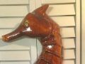 Red Cedar Wood Sea Horse Sculpture made from Rescued Timber