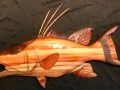 Camphor Wood Hog Fish Sculpture/Carving